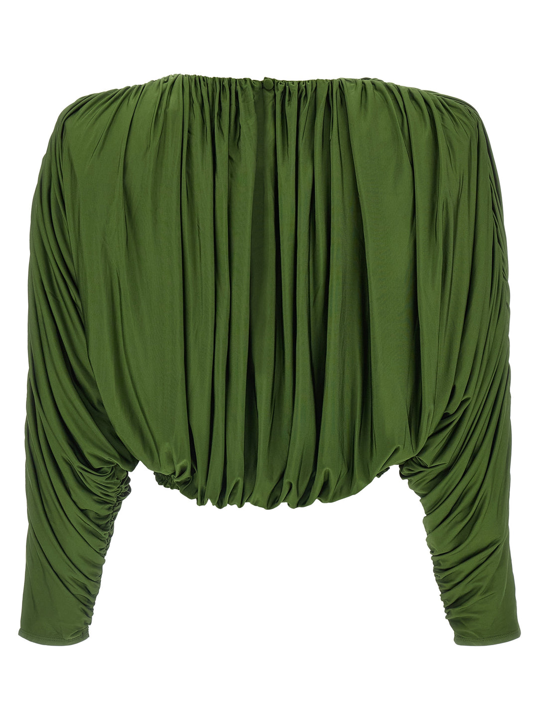 Self Portrait Short Top With Ripples Sweaters and Cardigans - Green | 93ca3008cd41e93f36dfff15e3da21255f291144