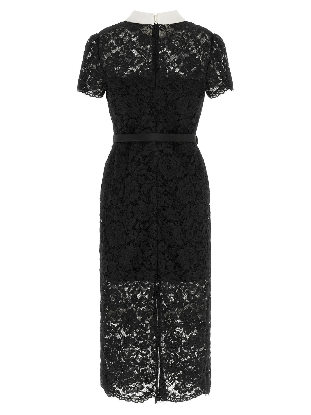 Self Portrait Lace Dress With Collar Dresses - Black | c9f1a7ad95b13f302f7fd6944498337264531205