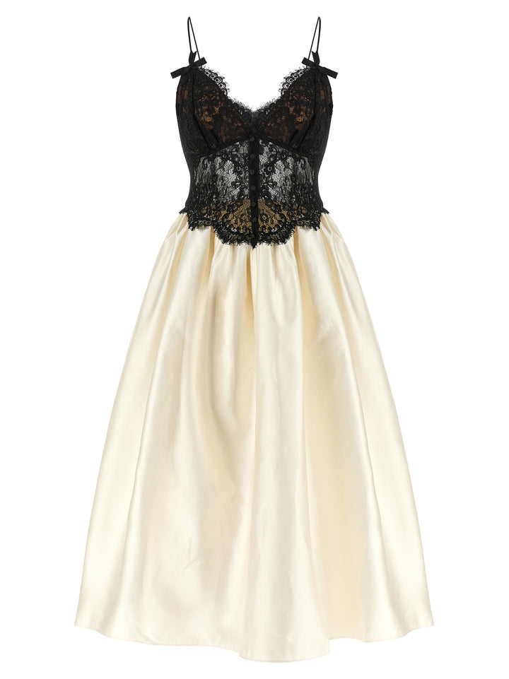 Self Portrait Dress With Bodice Dresses - White/Black | c5262cf200a285188426e65e5e2af0b6b1d2a239