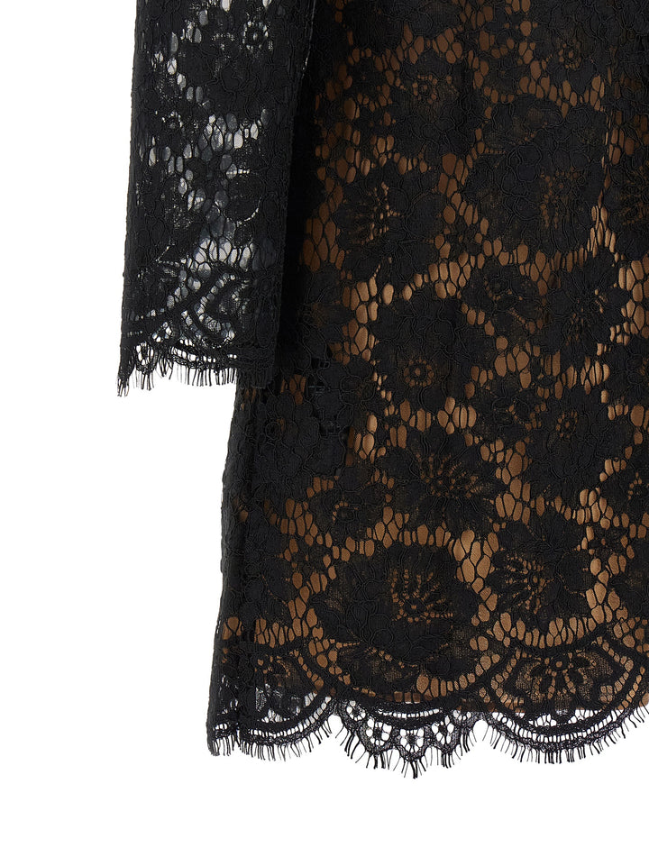Self Portrait Lace Dress With Jewel Collar Dresses - Black | 923cab8657eb3a4f9ef296bc2d6a7f815be95dc4