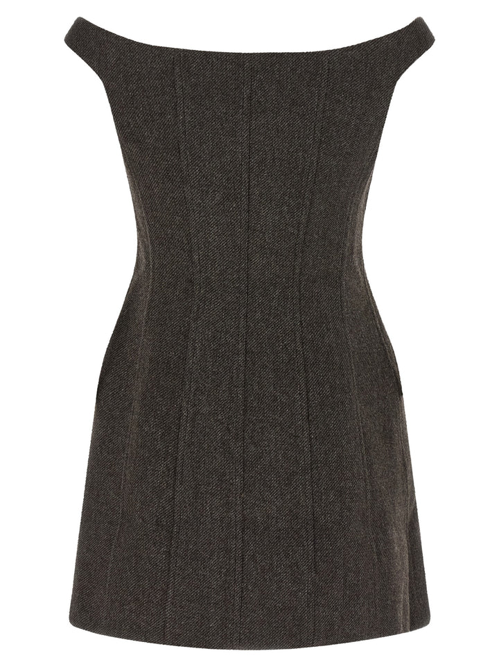 Self Portrait Bardot Neckline Dress Dresses - Brown | fc289473dc694b8f0a165a96f3d43a9c452eb327
