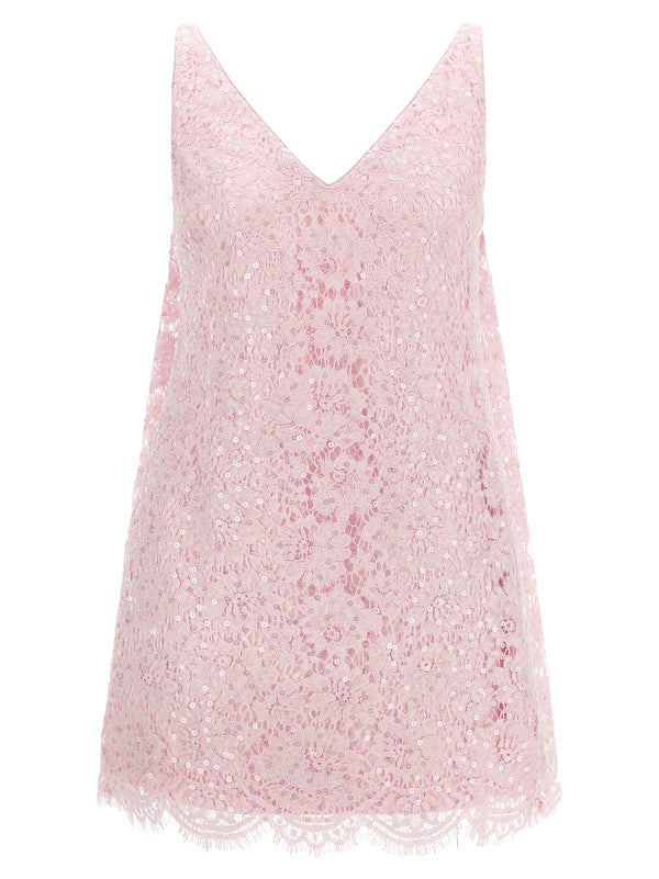 Sequin Lace Dress Dresses Pink