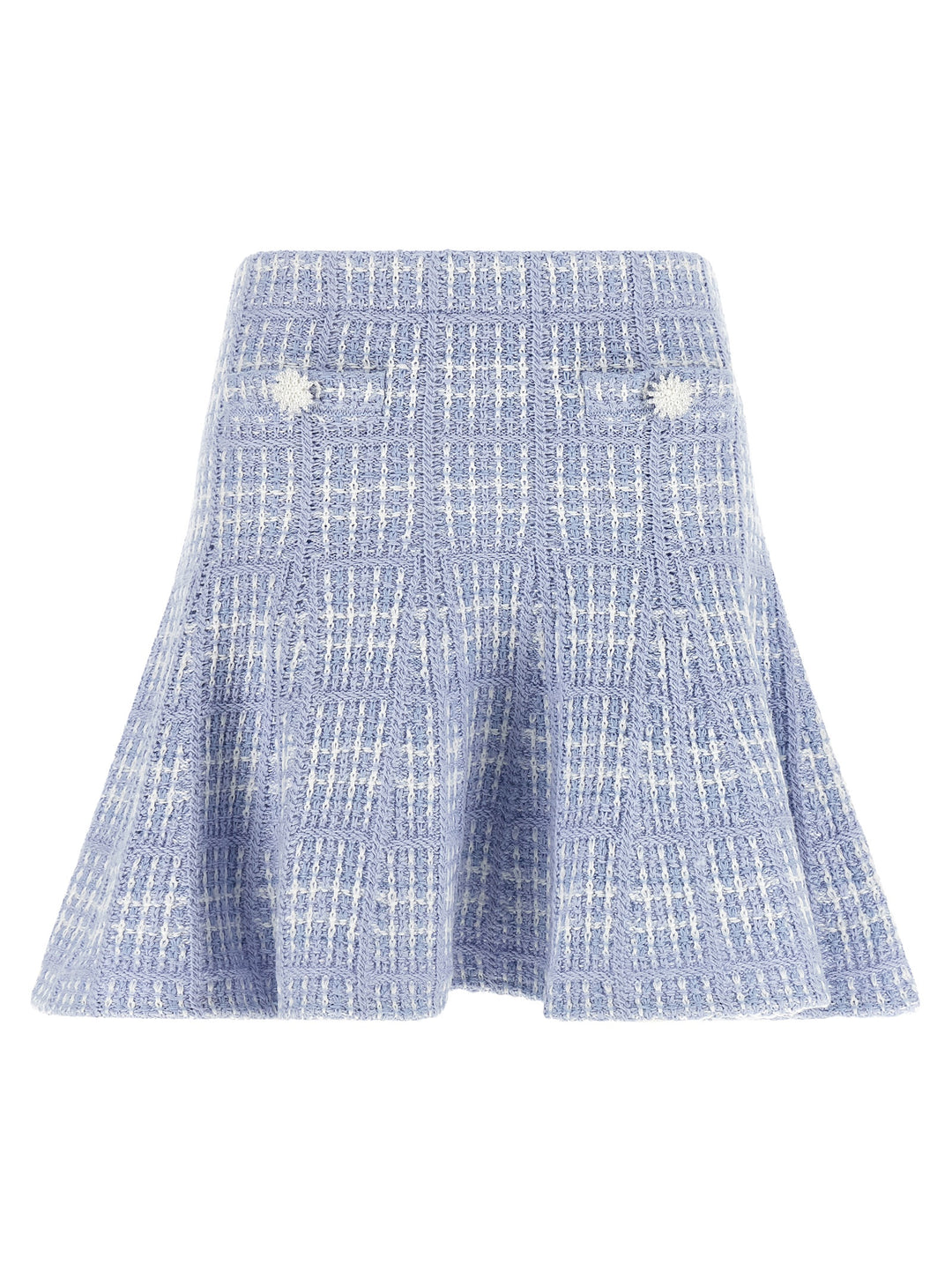 Self Portrait Check Knit Skirt Skirts - Blue | 1b29104f9ca3185c02fab8c02d49b74d4eba5c59