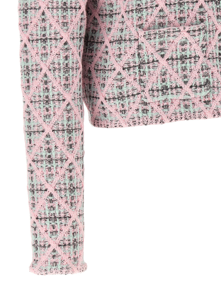 Self Portrait Floral Collar Cardigan Sweaters and Cardigans - Pink | ba56a83cde0abe27363be51ab15feefa34489742