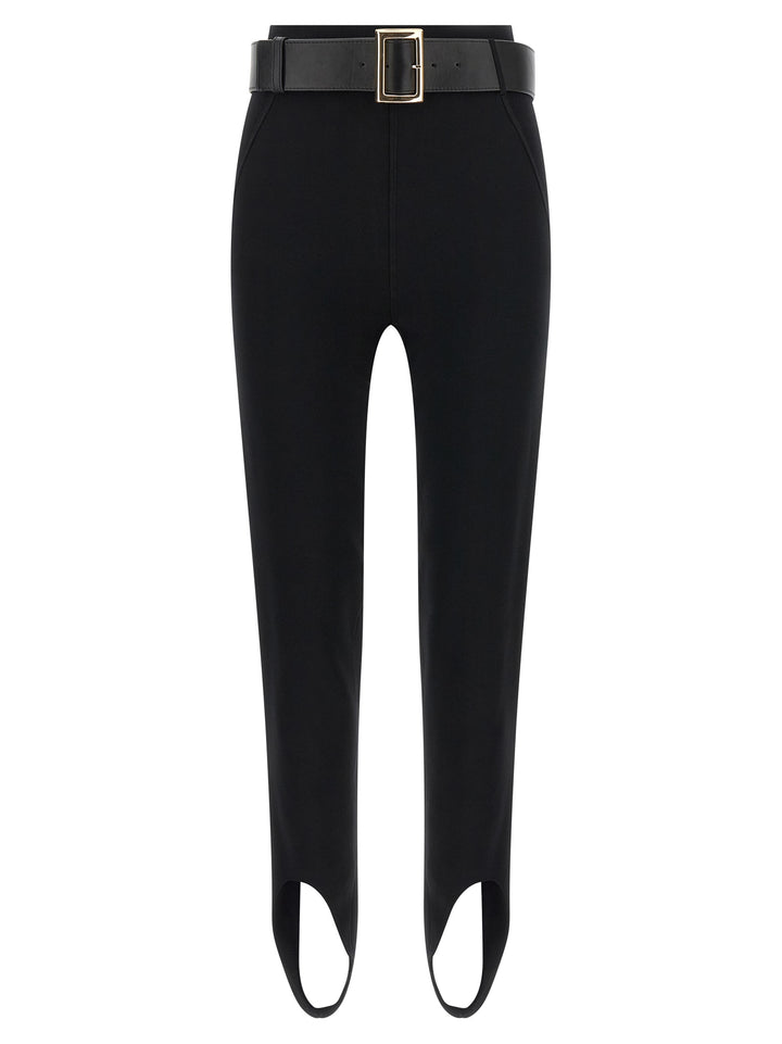 Self Portrait With Stirrup And Belt Leggings - Black | 830bfcc932f1f1c1636f1d19b0741761faedcfac