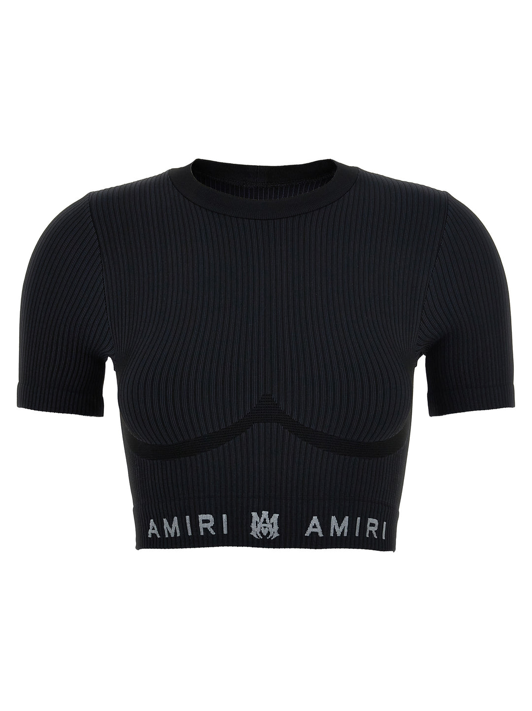 Ma Ribbed Seamless Tops Black