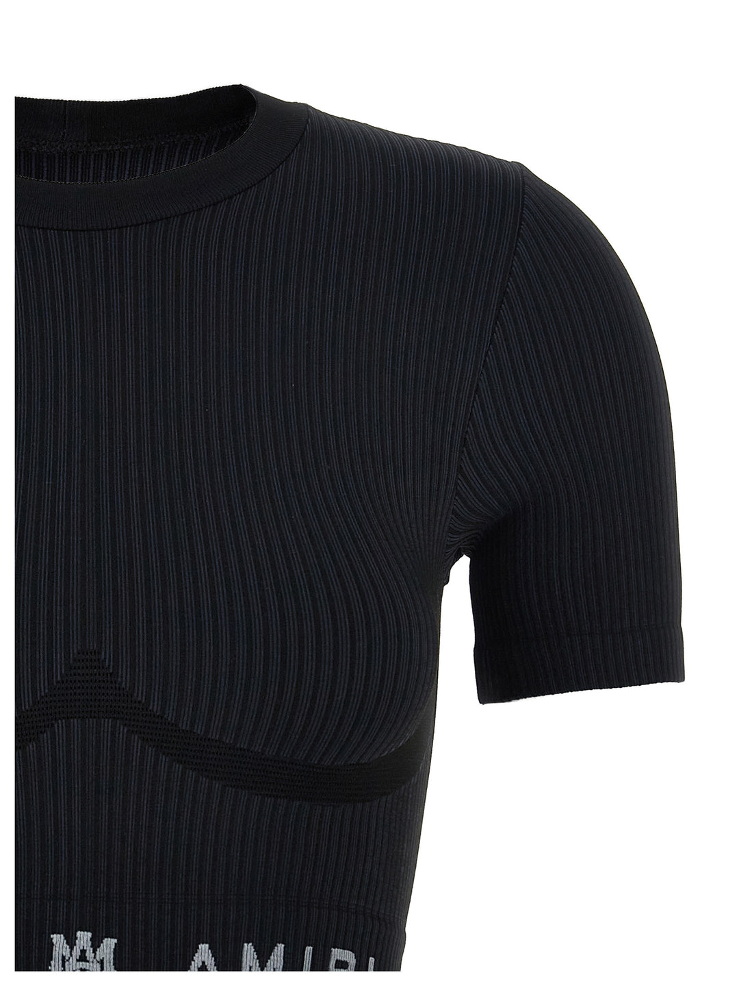 Ma Ribbed Seamless Tops Black