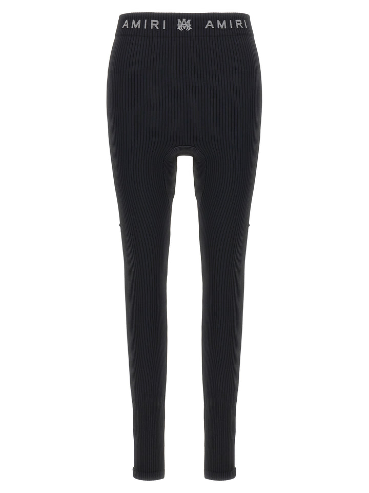 Ma Ribbed Seamless Leggings Black