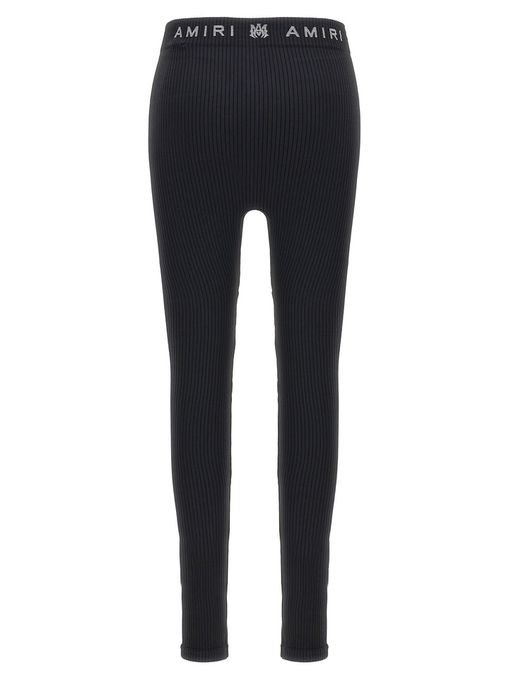 Ma Ribbed Seamless Leggings Black