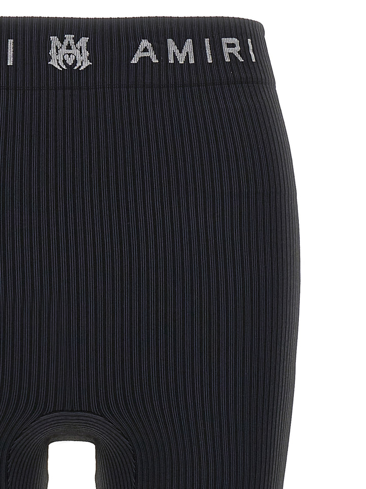 Ma Ribbed Seamless Leggings Black