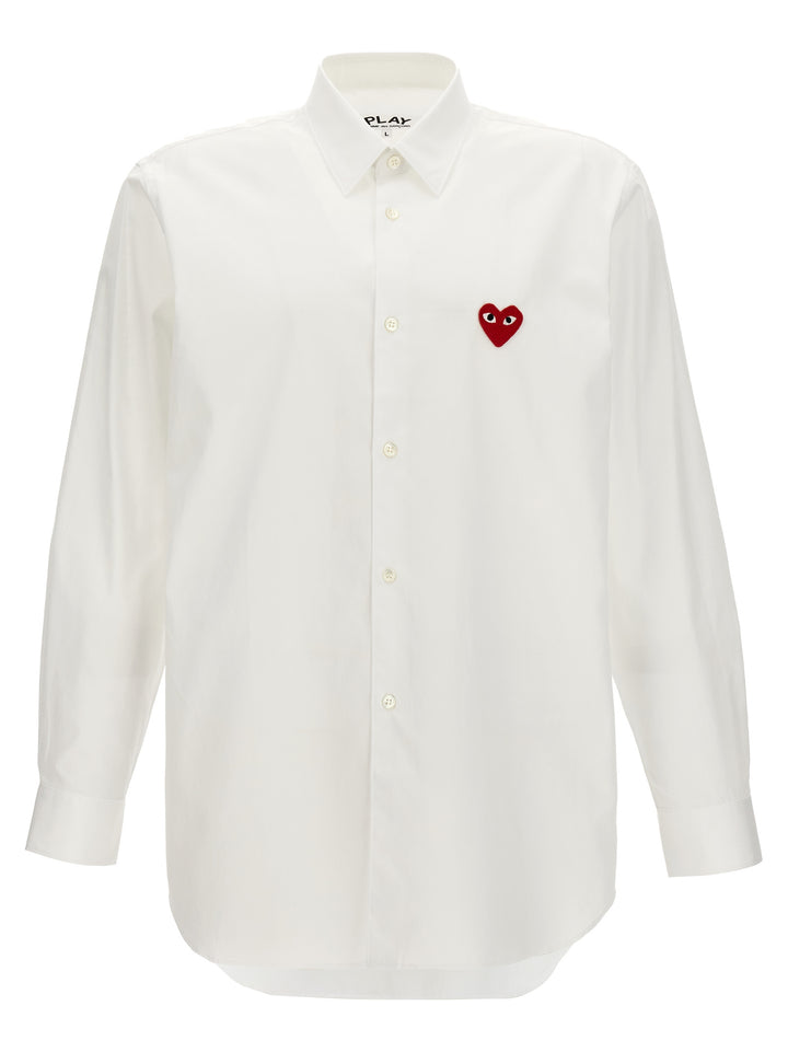 Logo Patch Shirt Shirt, Blouse White