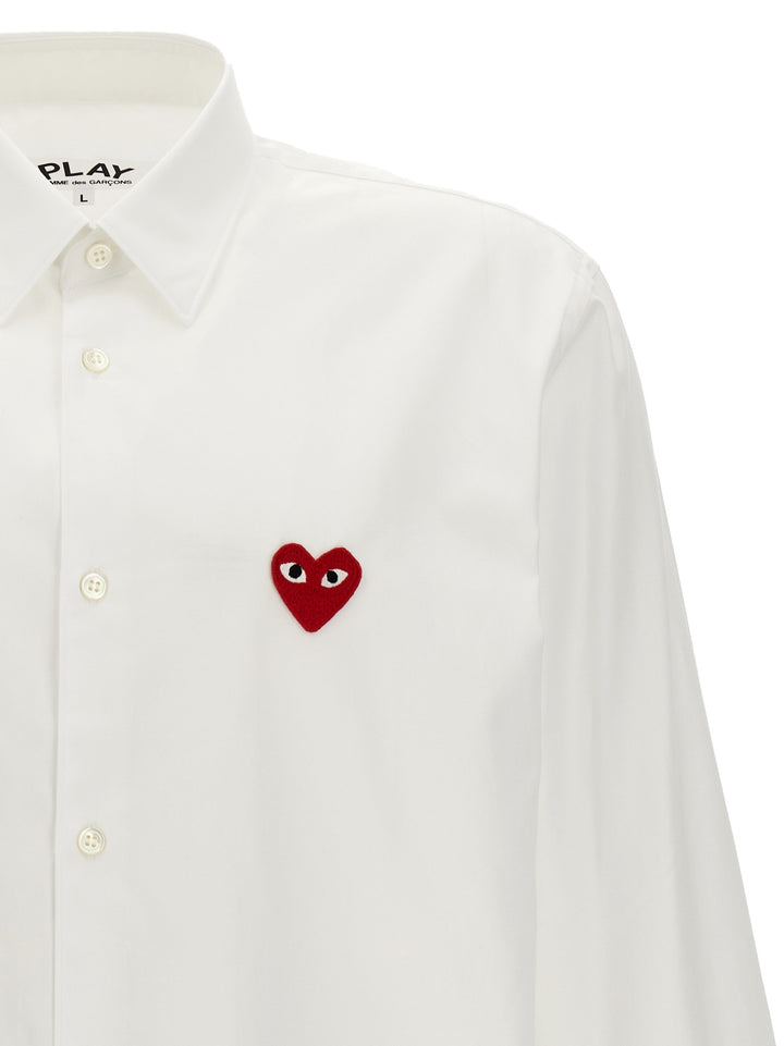 Logo Patch Shirt Shirt, Blouse White