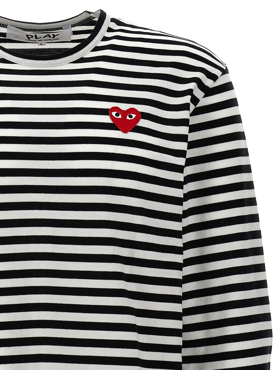 Logo Patch Stripes T-Shirt White/Black