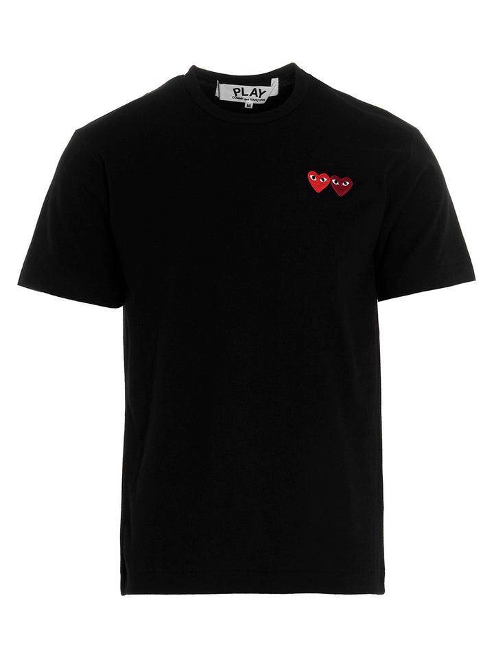 Double Heart T-Shirt Black