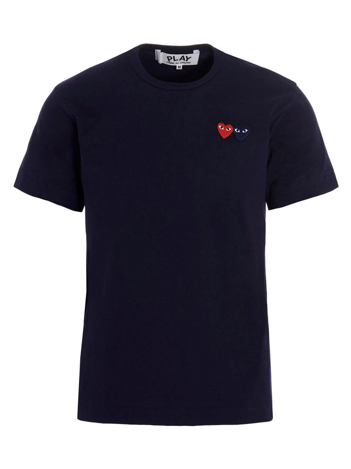 Double Heart T-Shirt Blue