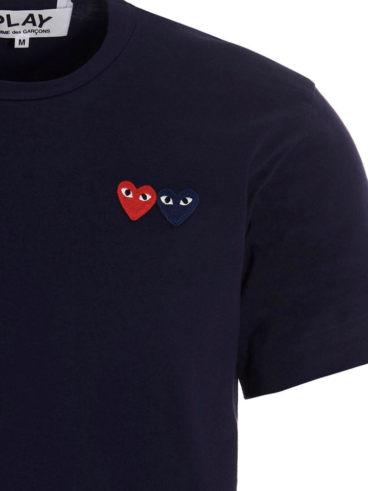 Double Heart T-Shirt Blue