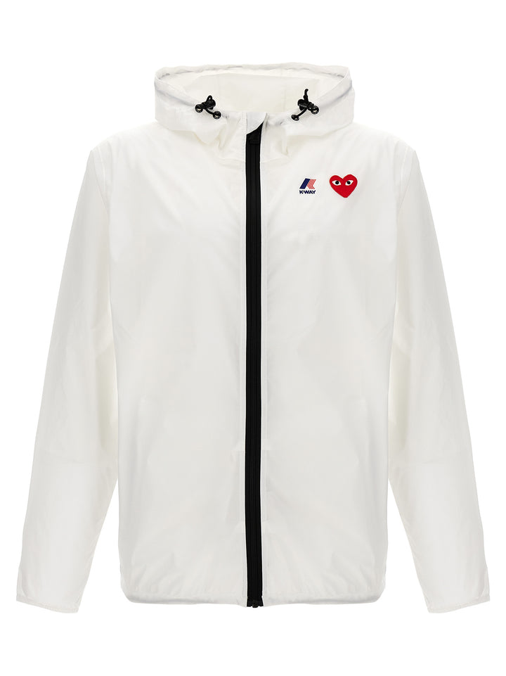 Comme Des GarçOns Play X K-Way Jacket Casual Jackets, Parka White