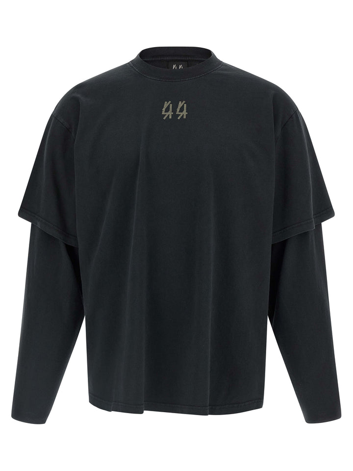 44 Label Double Sleeve T-shirt - Black | f8741c390deabd9fbfd1b38283dafd986fe523f7