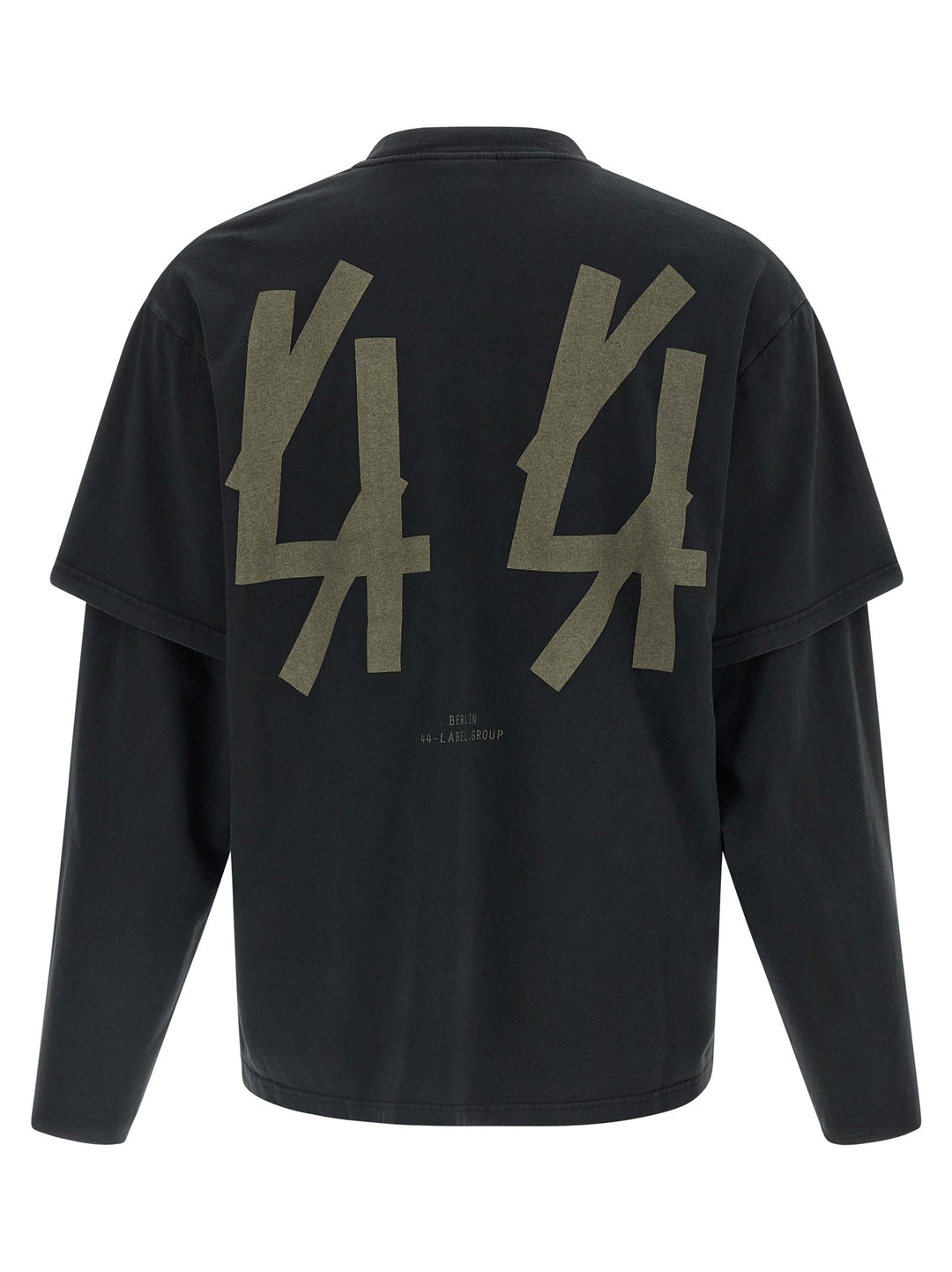 44 Label Double Sleeve T-shirt - Black | 549821bc068b3b5f6f8ed4d71585eea921fe37b1