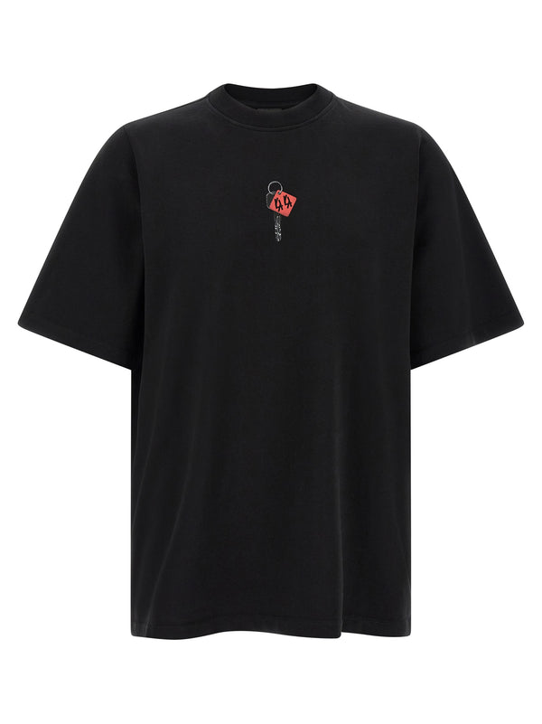 With Padlock Print T-Shirt Black