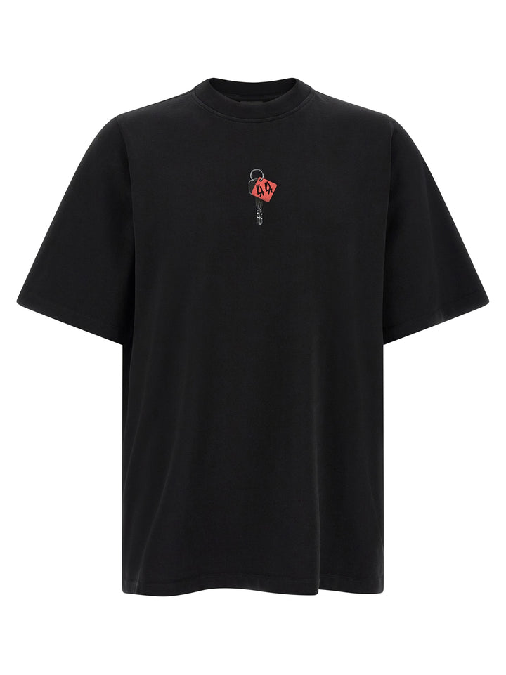 44 Label With Padlock Print T-shirt - Black | 3289a916ca902e983c69d06ecfb2406391a204a2