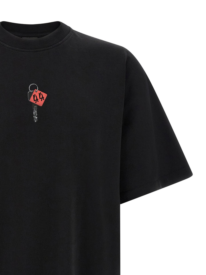44 Label With Padlock Print T-shirt - Black | ecd5fa4b7d66ec3542d2c97aff327af6ae1f6797