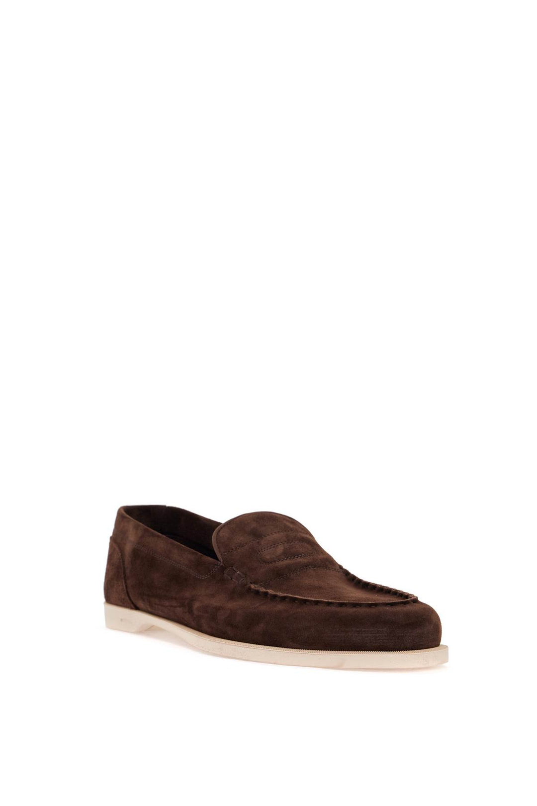 Dark Brown Suede Casual Shoes With Velcro Closure