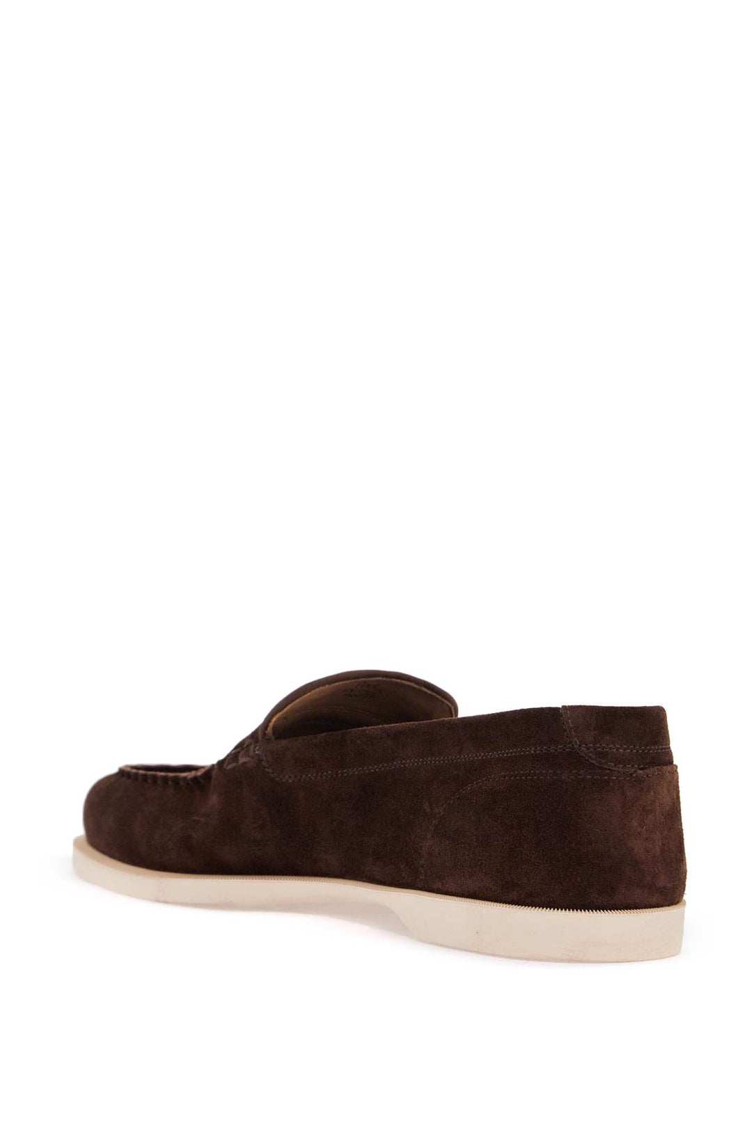 Dark Brown Suede Casual Shoes With Velcro Closure