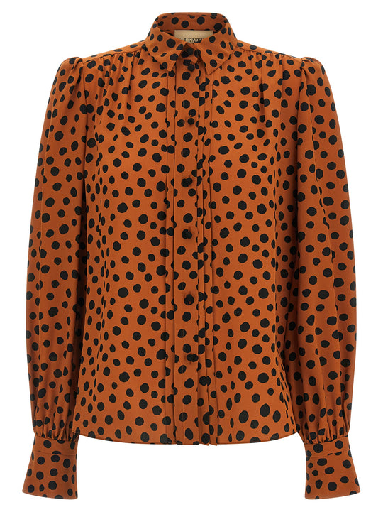 Polka Dot Print Shirt Shirt And Blouse Multicolor