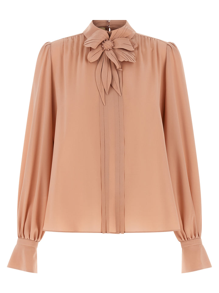 Valentino Garavani Valentino Garavani Crêpe Top Tops - Pink | e82636a5ed68c3fb82cbce0ac42978f176c248bc