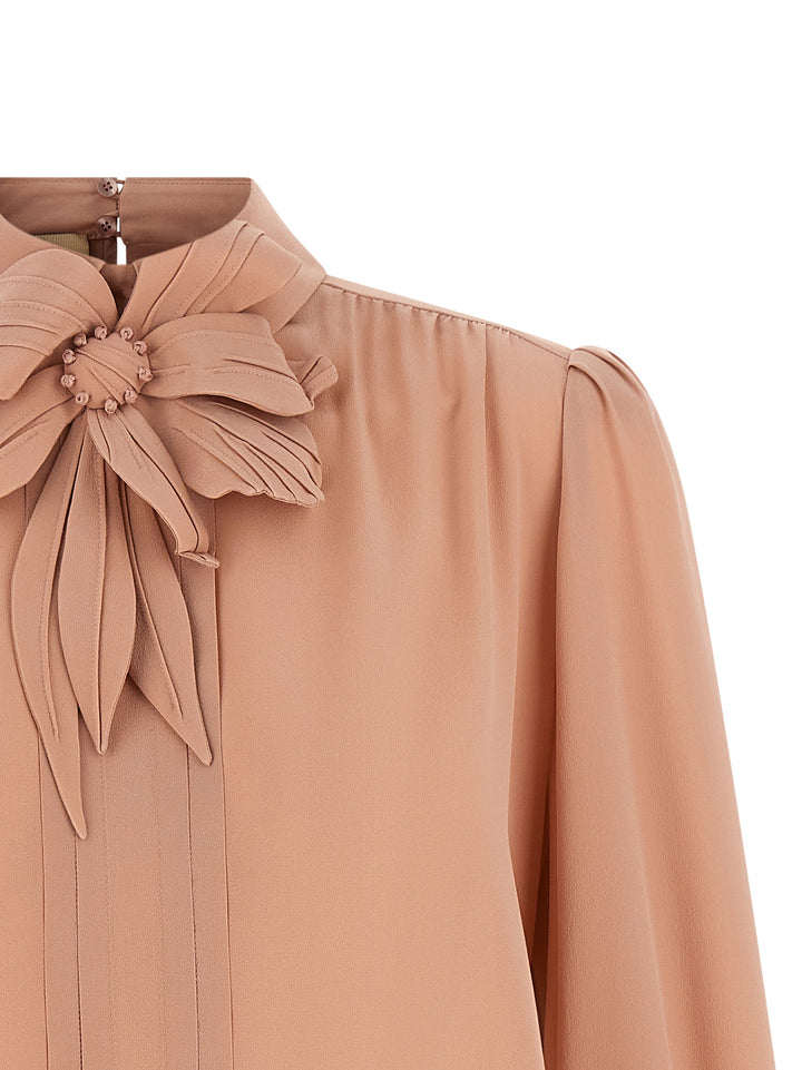 Valentino Garavani Valentino Garavani Crêpe Top Tops - Pink | c5cc7a1094404978c147dcbe3024c5051f55f8e1