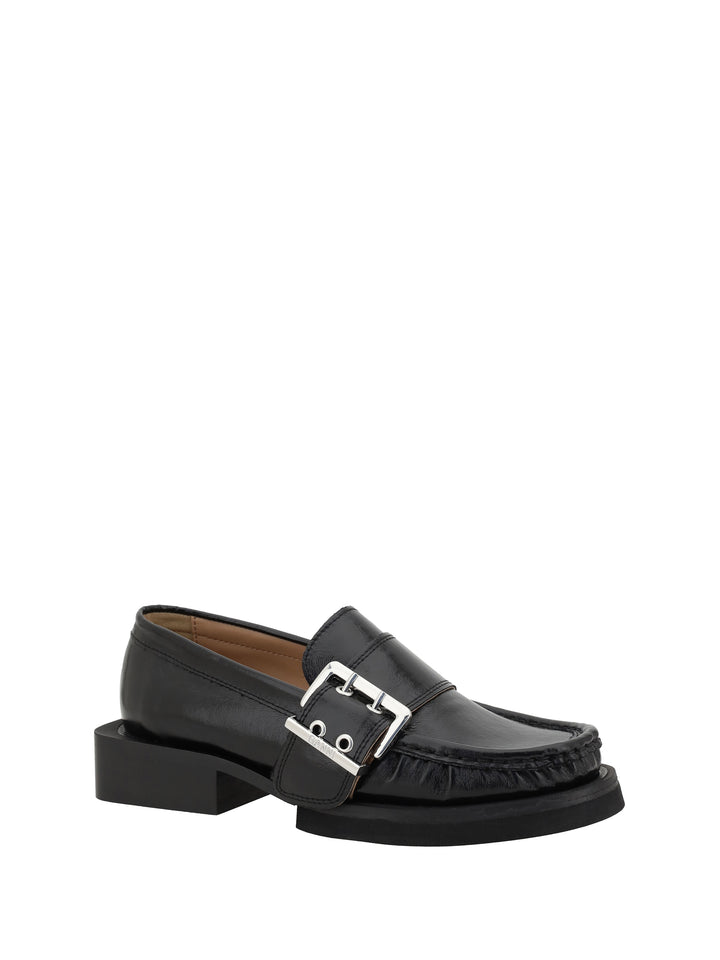 FEMININE BUCKLE LOAFER NAPLACK