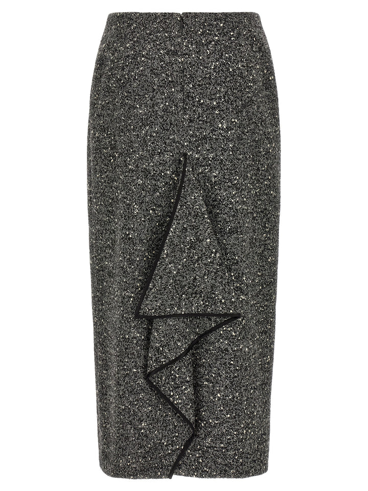 Valentino Garavani Valentino Garavani Chevron Bouclé Skirt Skirts - White/Black | 7fc2eb91e79a0934c4114bc8bb56bbc7a36c79c5