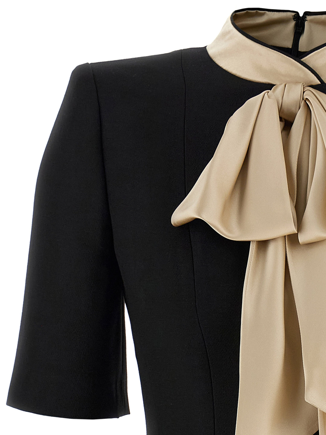 Valentino Garavani Valentino Garavani Wool And Silk Dress Dresses - Black | 9cda4771d3460c9c7170aadcd48a910d4d4893bb