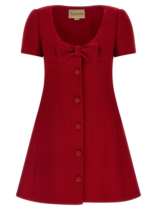 Valentino Garavani Bow Dress Dresses Red