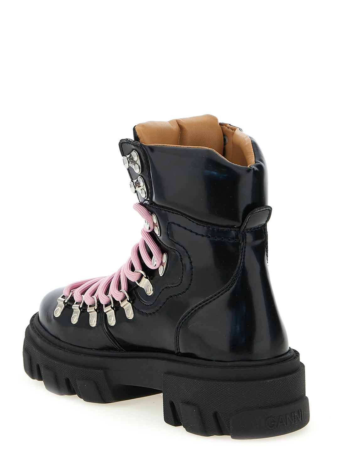 Ganni Cleated Mountain Boots and Ankle Boots - Black | e8a05fc69093781eba4b4a44f716c94228893c56