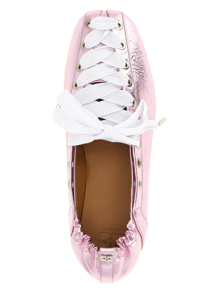 Ganni Lace-Up Flat shoes - Pink | 8369b5989c9bbf961f473ef3dc7bb95d7fc1231b