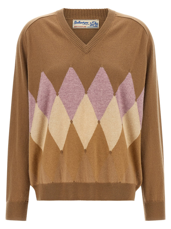 Diamond Sweaters And Cardigans Brown