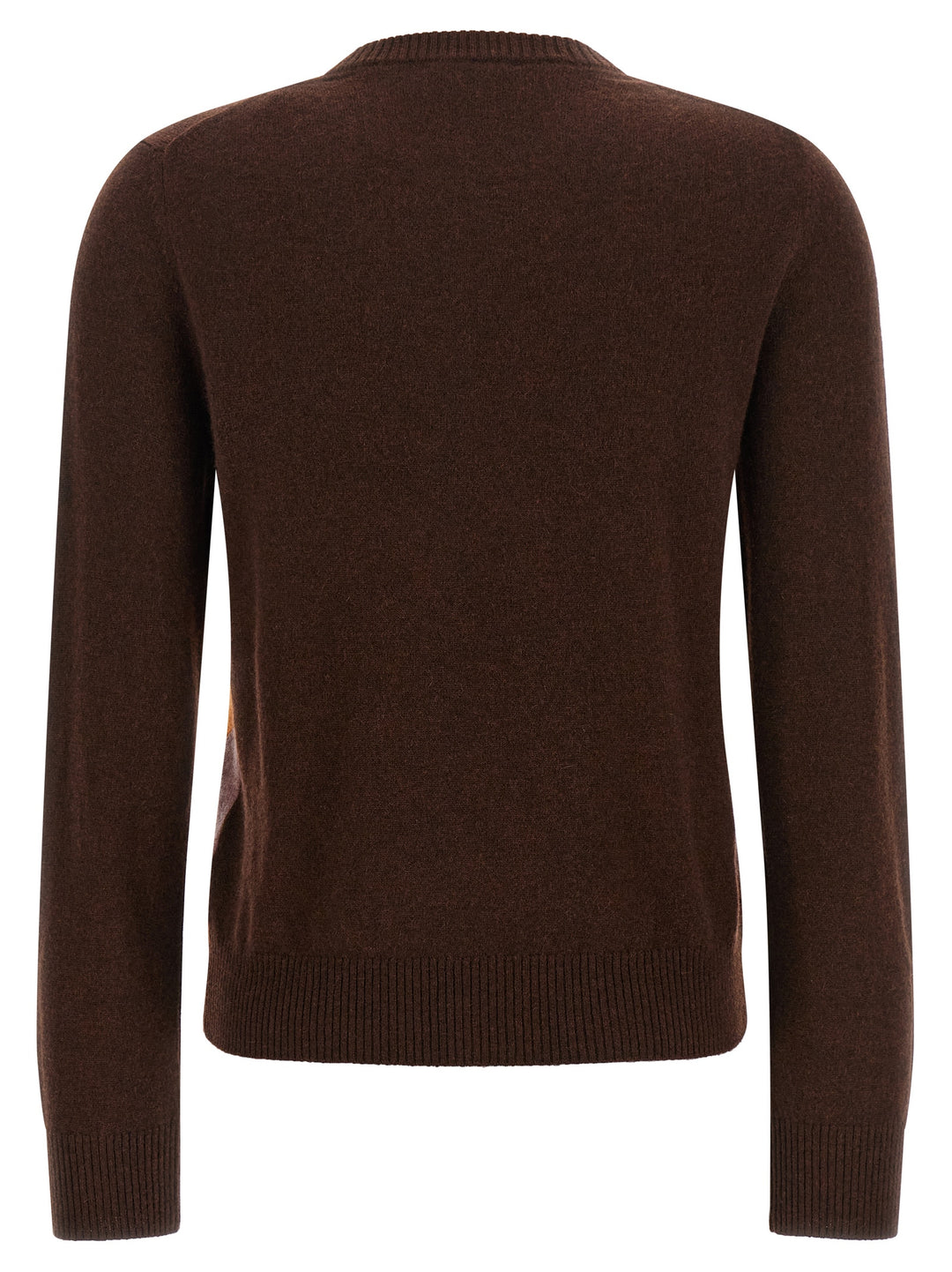 Ballantyne Crewneck Sweater With Diamond Intarsia Sweaters and Cardigans - Brown | 4f49c9105d5ee9eedfc44060600d2595d82ef152