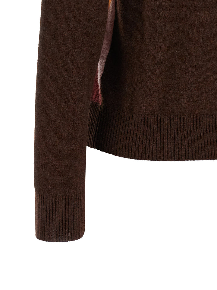 Ballantyne Crewneck Sweater With Diamond Intarsia Sweaters and Cardigans - Brown | 2a829cca208cd788a5e4ef3261a250f859e89f36