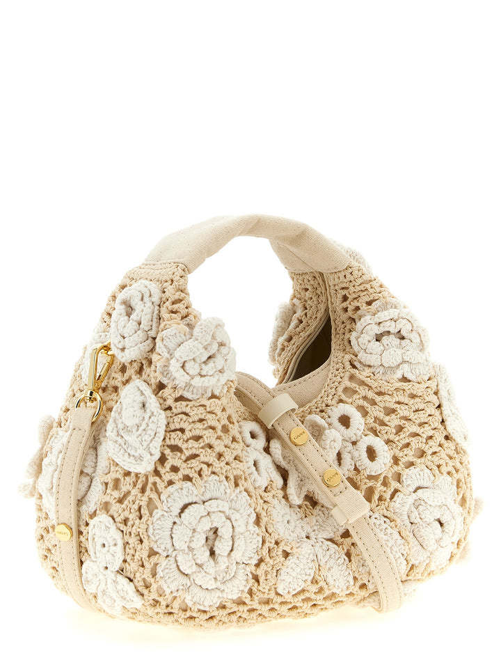 Ganni Mini Hobo Crochet Hand Bags - White | f157e65b7f14086a77e923066ad28c824b4f39ea