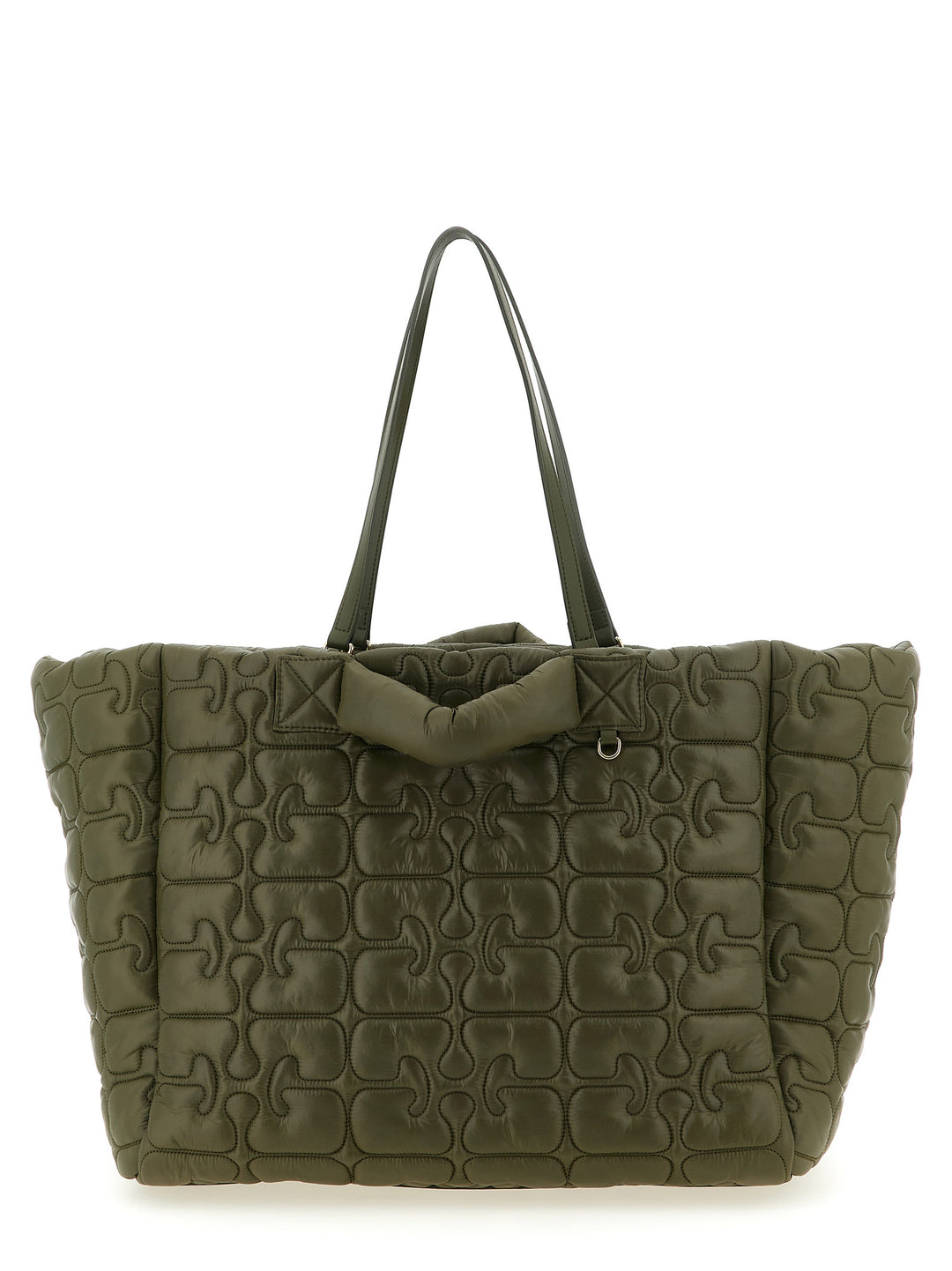 Ganni Quilted Re-Tech Xxl Tote Tote Bag - Green | 0640b45ec199a1bc69eb299f2f26c1cd89999fa4