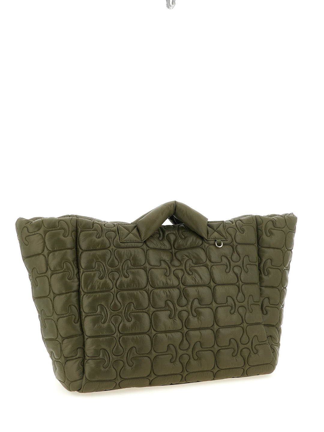 Ganni Quilted Re-Tech Xxl Tote Tote Bag - Green | db81ee8d05572d20af822f16819520e53e31796e