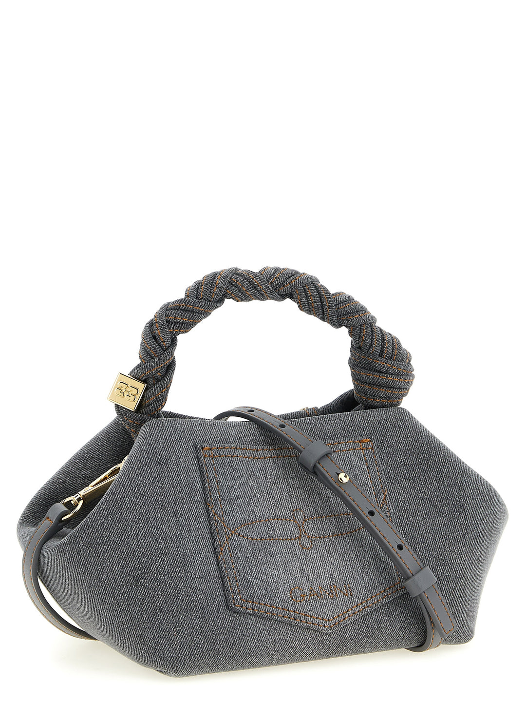 Ganni Small Bou Hand Bags - Gray | e66953556223c50c9181142fcdc493544e3bdb83