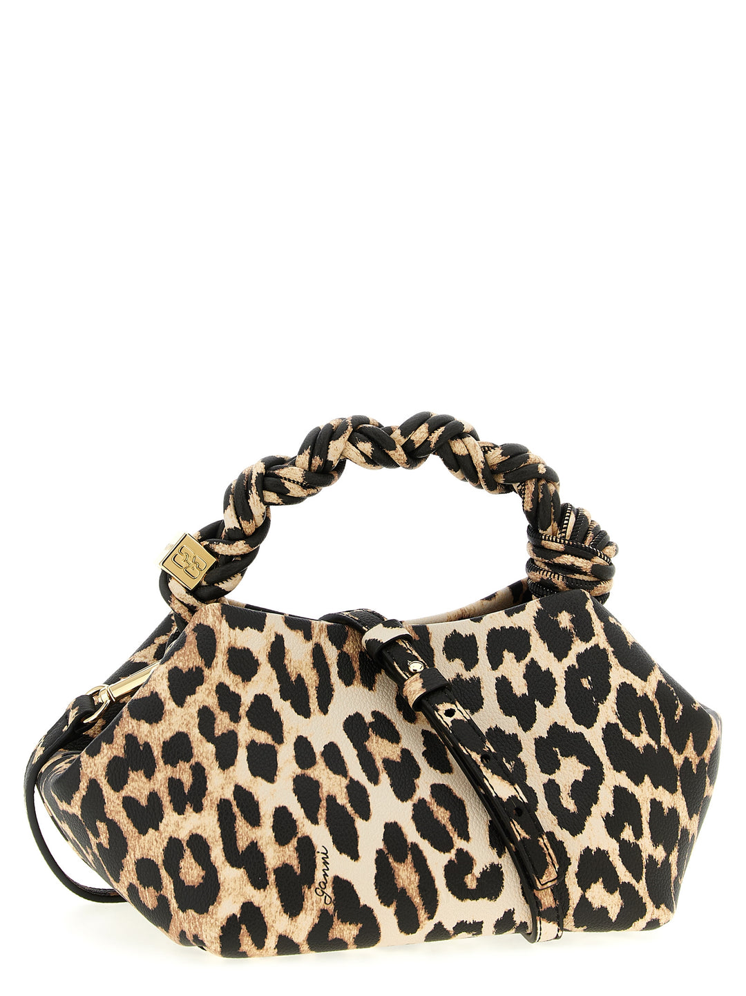 Ganni Small Bou Bag Leopard Hand Bags - Brown | 25a58a849d5df9f8a9f5eba87b8944ed94ecd89f