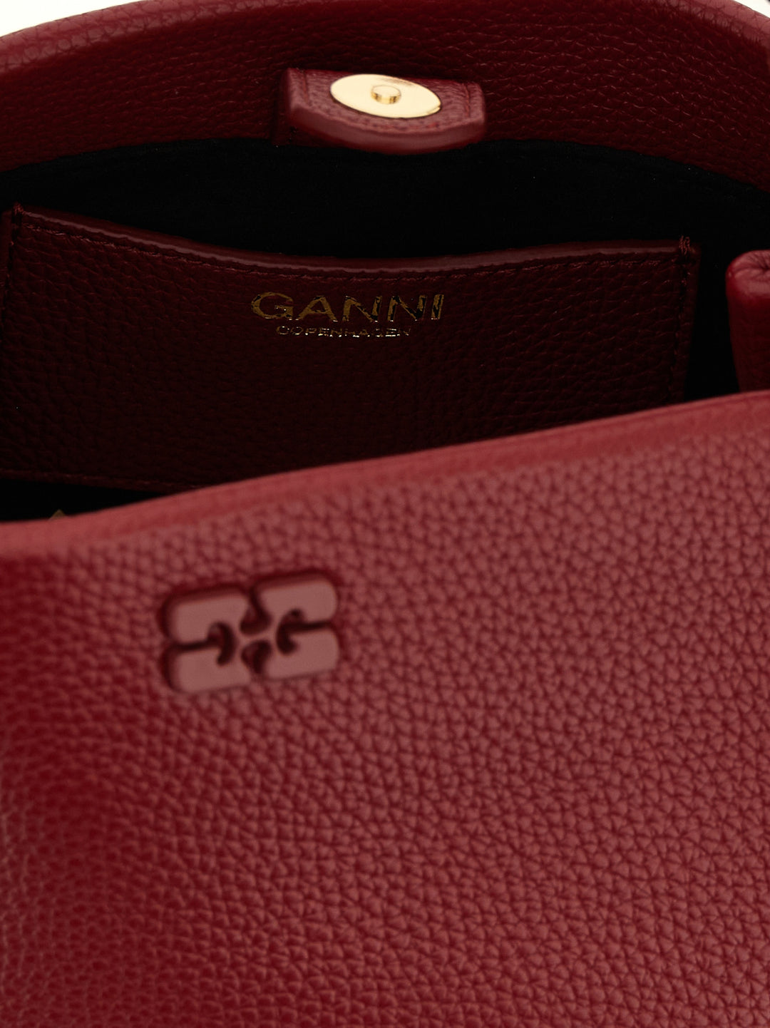Ganni Bou Grained Hand Bags - Red | 0ed1e22dfb253585a456641d5892ddb2088f15f6