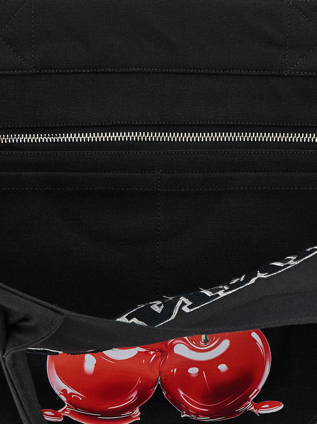 Ganni Black Medium Cherry Tote Tote Bag - Black | 75b8de1d5e2ee0a4bb8cb944a3e0c60b58f4a321