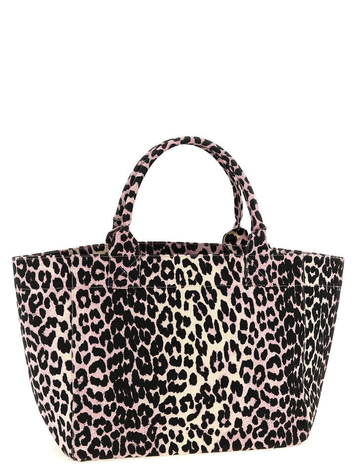 Ganni Leopard Medium Tote Tote Bag - Pink | 3ab1a907c56ee35615759e6f7fc8e73b573359d0