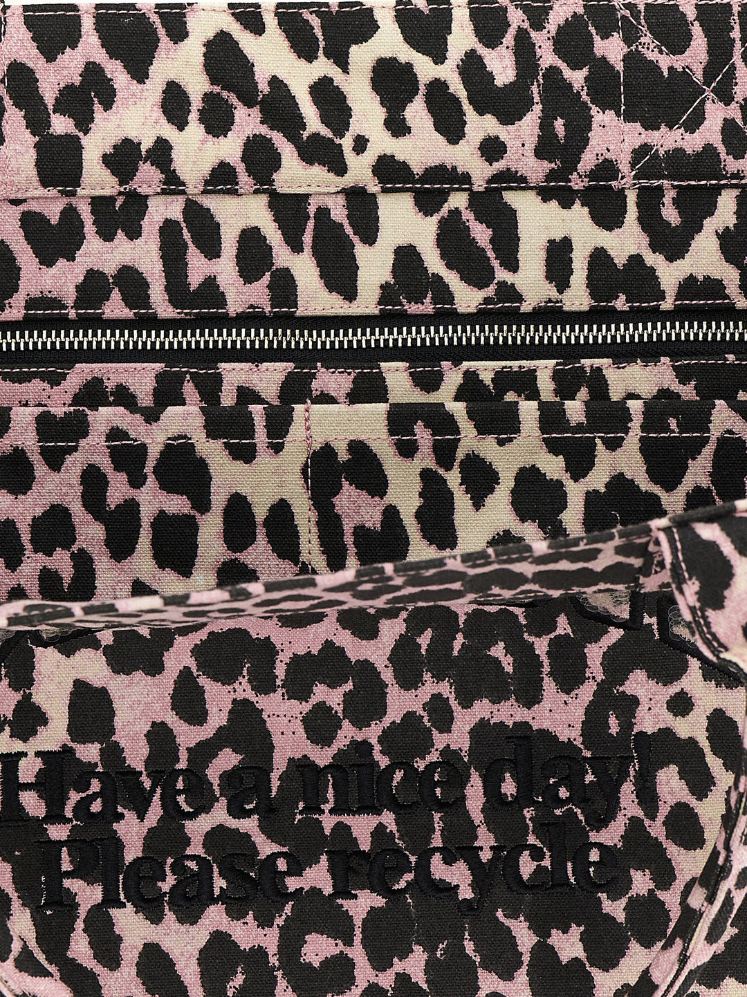 Ganni Leopard Medium Tote Tote Bag - Pink | 29a09dd4ccb6a2651e6eb16de917a31960c266e4