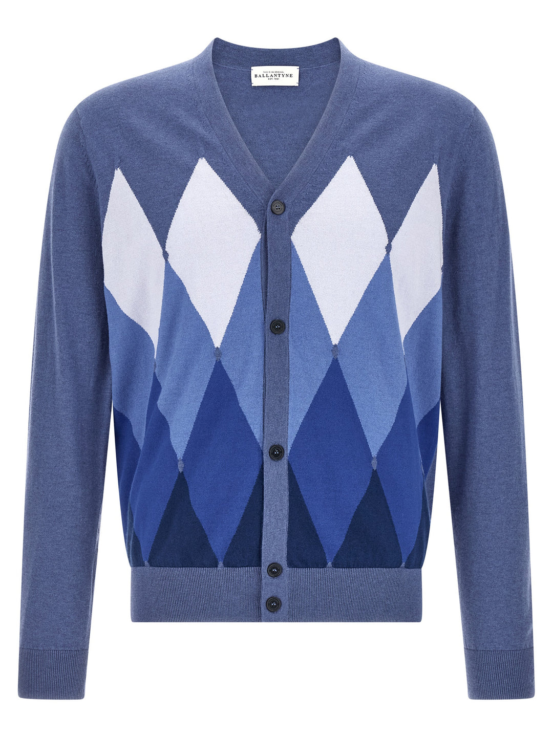 Ballantyne Cardigan Argyle Sweaters and Cardigans - Blue | 1112b326ee9c5ecc23301f385d6d502818071061